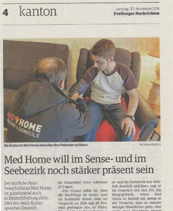 Presseausschnitt: Freiburger Nachrichten, 30. November 2019